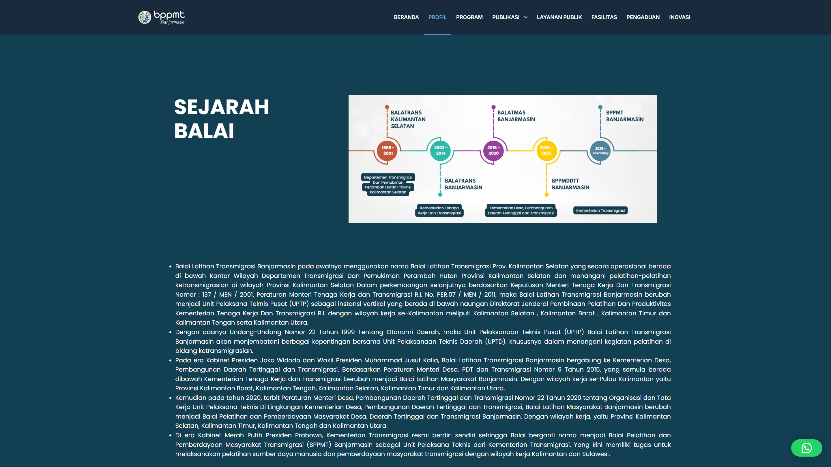 BPPMT Banjarmasin Official Website screenshot 2