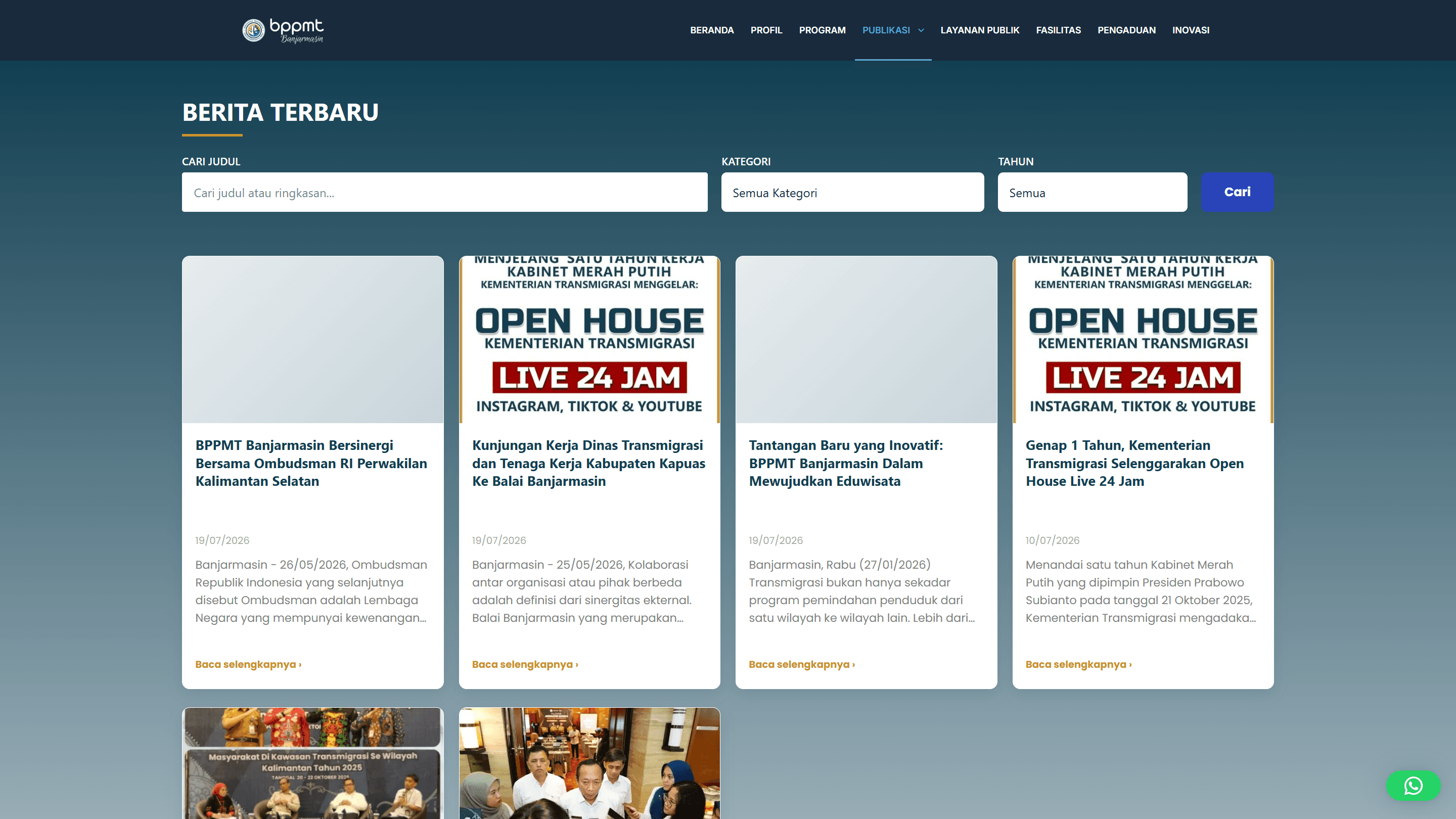 BPPMT Banjarmasin Official Website screenshot 4